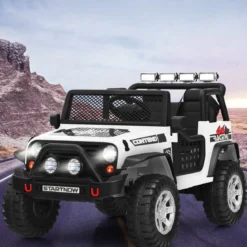12V Kinder Elektroauto mit Fernbedienung & Licht & Musik Elektrisches Kinderfahrzeug