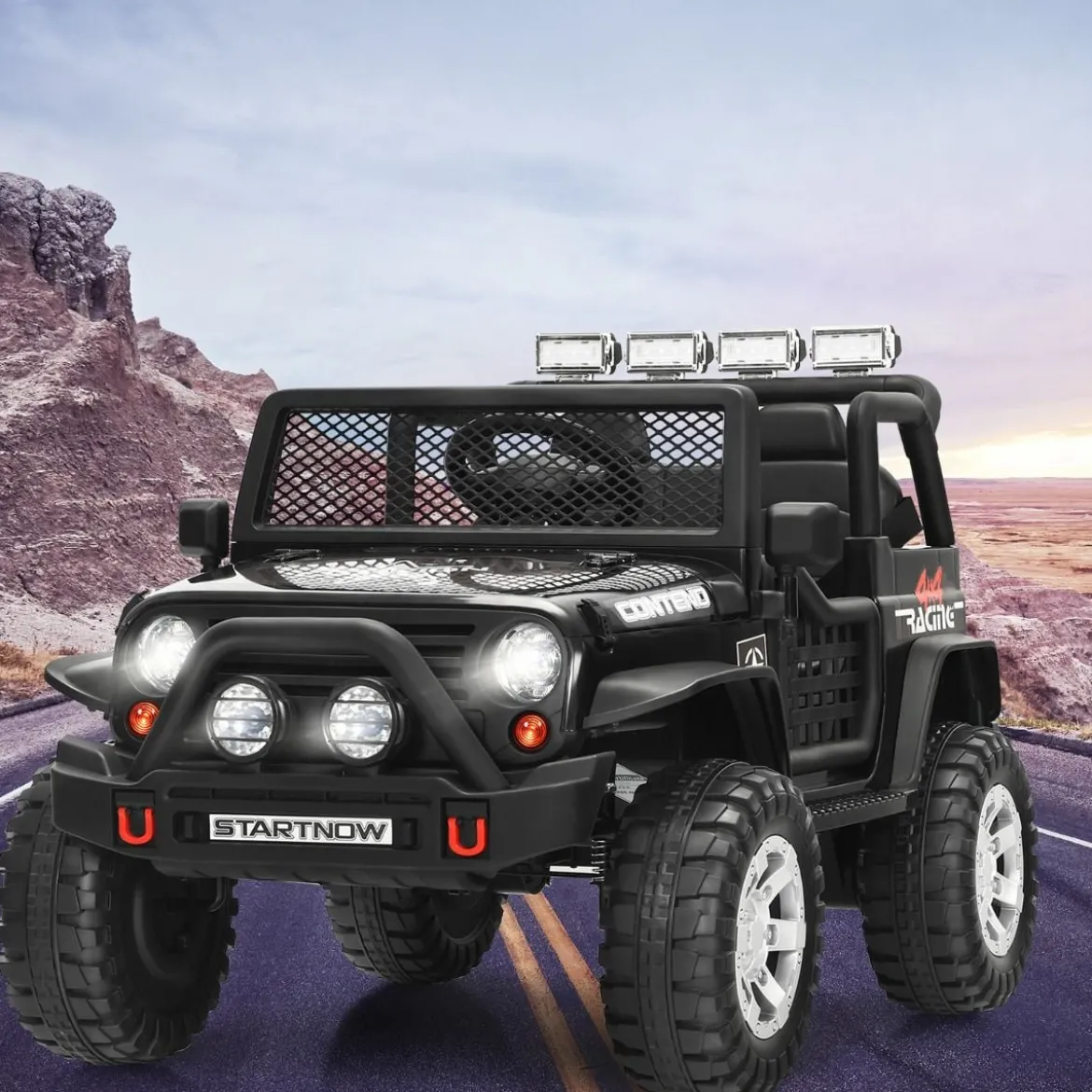 12V Kinder Elektroauto mit Fernbedienung & Licht & Musik Elektrisches Kinderfahrzeug