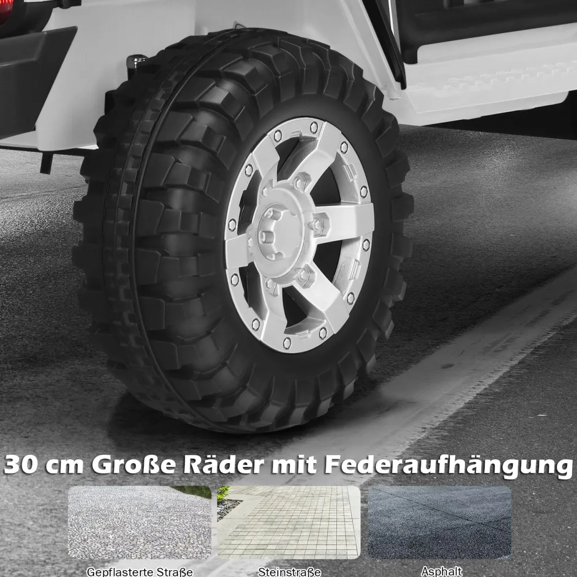 12V Kinder Elektroauto mit Fernbedienung & Licht & Musik Elektrisches Kinderfahrzeug