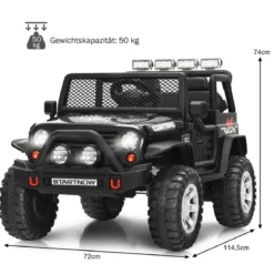 12V Kinder Elektroauto mit Fernbedienung & Licht & Musik Elektrisches Kinderfahrzeug