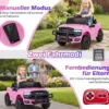 12V Kinder Elektroauto RAM 3500 mit 2 25W Motoren für Kinder ab 3 Jahren 3,1-5 km/h Rosa