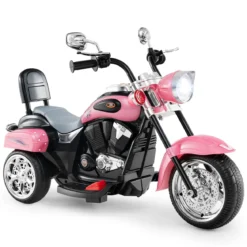 6V Kinder Elektro Motorrad mit Verstellbaren Scheinwerfer & Sound Dreirad Elektromotorrad