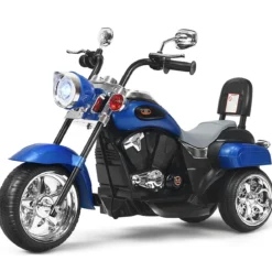 6V Kinder Elektro Motorrad mit Verstellbaren Scheinwerfer & Sound Dreirad Elektromotorrad