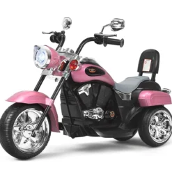 6V Kinder Elektro Motorrad mit Verstellbaren Scheinwerfer & Sound Dreirad Elektromotorrad