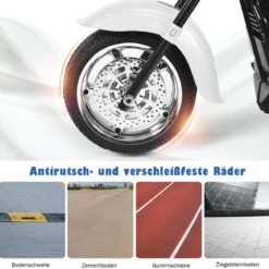 6V Kinder Elektro Motorrad mit Verstellbaren Scheinwerfer & Sound Dreirad Elektromotorrad