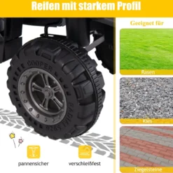 6V Kinder Elektro Quad mit Vorwärts- & Rückwärtsfunktion Elektroauto ATV Kinderquad Schwarz