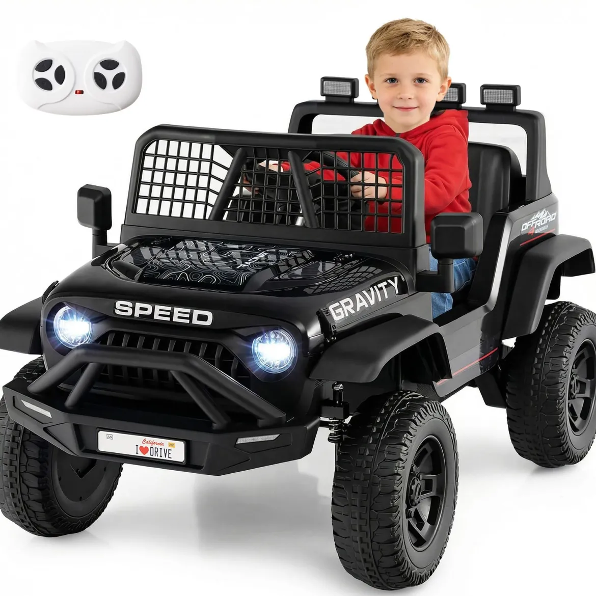 24 V Kinderfahrzeug elektrisches Kinderauto mit Fernbedienung Musik Hupe LED-Scheinwerfer Weiß/Schwarz/Rosa