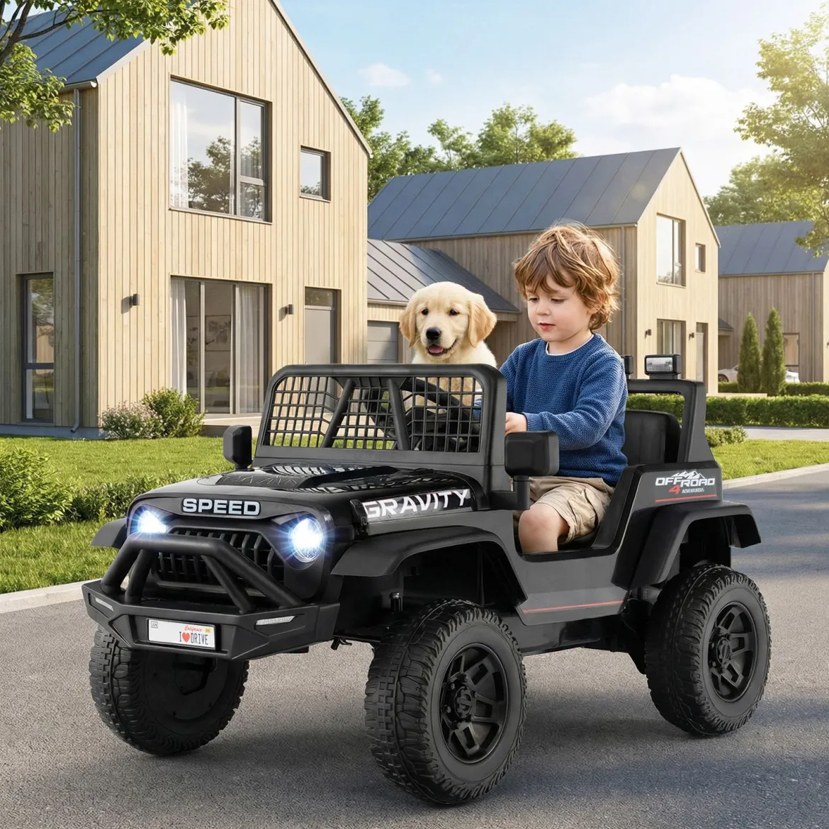 24 V Kinderfahrzeug elektrisches Kinderauto mit Fernbedienung Musik Hupe LED-Scheinwerfer Weiß/Schwarz/Rosa