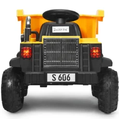 12V Kinder Traktor mit elektrischen Heckschaufel & Fernbedienung & Lichtern+Musik+Radio für Kinder ab 3 jahre
