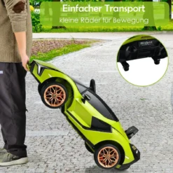 12V Lamborghini Kinder Elektroauto mit 2,4G-Fernbedienung Kinderauto 3-5km/h mit MP3 Grün