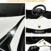 12V Lamborghini Kinder Elektroauto mit 2,4G-Fernbedienung Kinderauto 3-5km/h mit MP3 Weiß