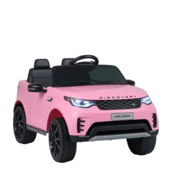 12V Land Rover Kinder-Elektroauto Federung LED Musik Kabellos Kinder ab 3 Jahren Rosa