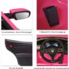 12V Maserati Kinderauto mit 2,4G-Fernbedienung & Musik & LED für Kinder ab 3 Jahren Rosa