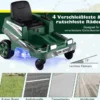12V Rasenmäher mit Doppelten Steuerhebeln & LED-Lichter & Dreh- und Wende-Funktion Grün