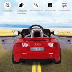 12V Spielzeugauto Kinderauto mit 2 Motoren und MP3 und Musik 104 x 63,5 x 45,5 cm Rot