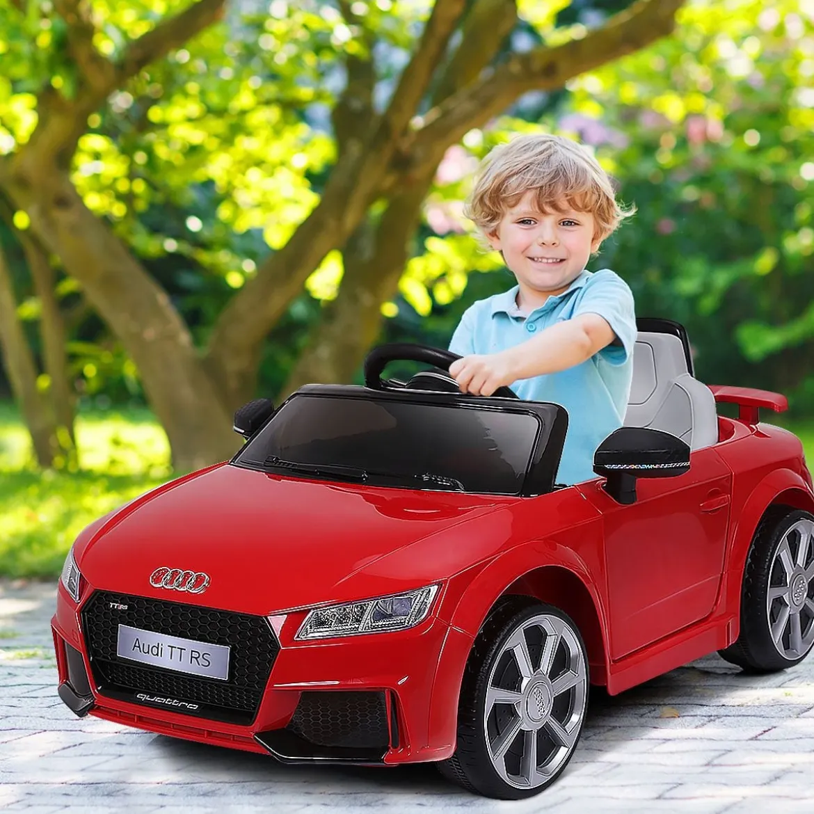 12V Spielzeugauto Kinderauto mit 2 Motoren und MP3 und Musik 104 x 63,5 x 45,5 cm Rot
