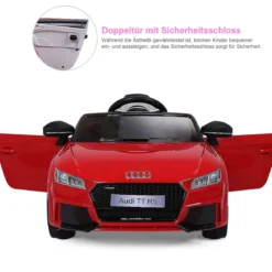 12V Spielzeugauto Kinderauto mit 2 Motoren und MP3 und Musik 104 x 63,5 x 45,5 cm Rot