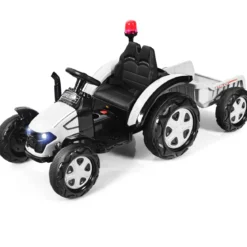 12V Traktor mit 2,4G Fernbedienung & Abnehmbarem Anhänger Aufsitztraktor für Kinder 3-8 J.