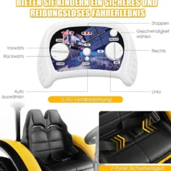 12V Traktor mit 2,4G Fernbedienung & Abnehmbarem Anhänger Aufsitztraktor für Kinder 3-8 J.