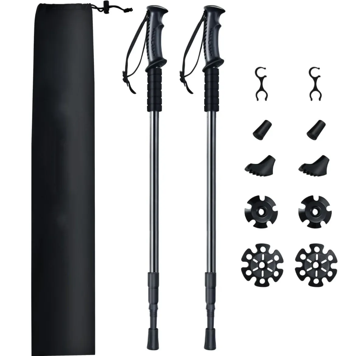 Wanderstöcke Teleskop Trekkingstöcke verstellbar 65-135cm Leichte Nordic Walking Stöcke aus Carbon und Aluminium