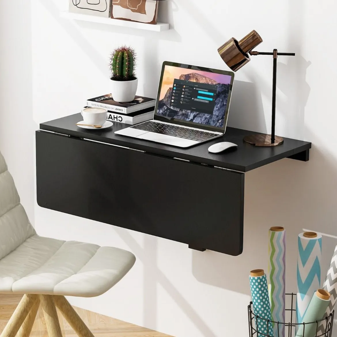 Wandmontierter Klapptisch Platzsparender Küchentisch Klappbarer Wandtisch 80 x 60 cm