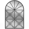 Wandspiegel mit Fensteroptik & Haken Metall Fensterspiegel Dekospiegel Hängespiegel