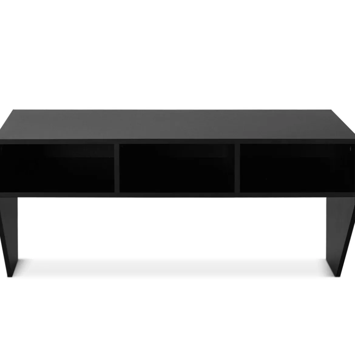 Wandtisch Holz Wandmontierbarer Computertisch mit 3 Ablageflächen 108 x 53 x 52 cm Schwarz