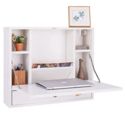 Wandtisch Klapptisch Multifunktionaler Schreibtisch Laptop-Tisch Weiß