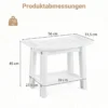 Wasserfester HDPE-Badhocker Duschbank für Badewanne & Badezimmer 150 kg Tragbar Weiß