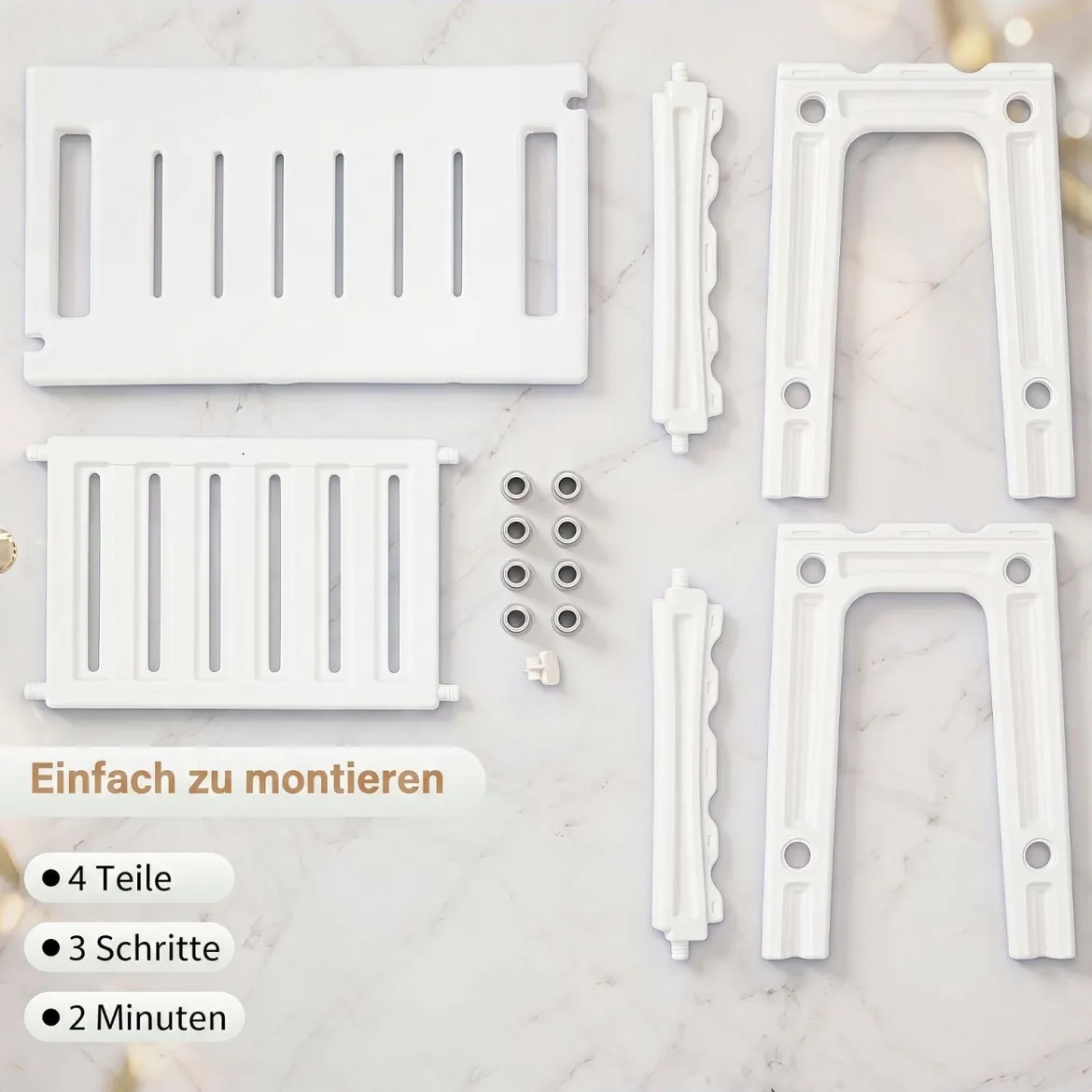 Wasserfester HDPE-Badhocker Duschbank für Badewanne & Badezimmer 150 kg Tragbar Weiß