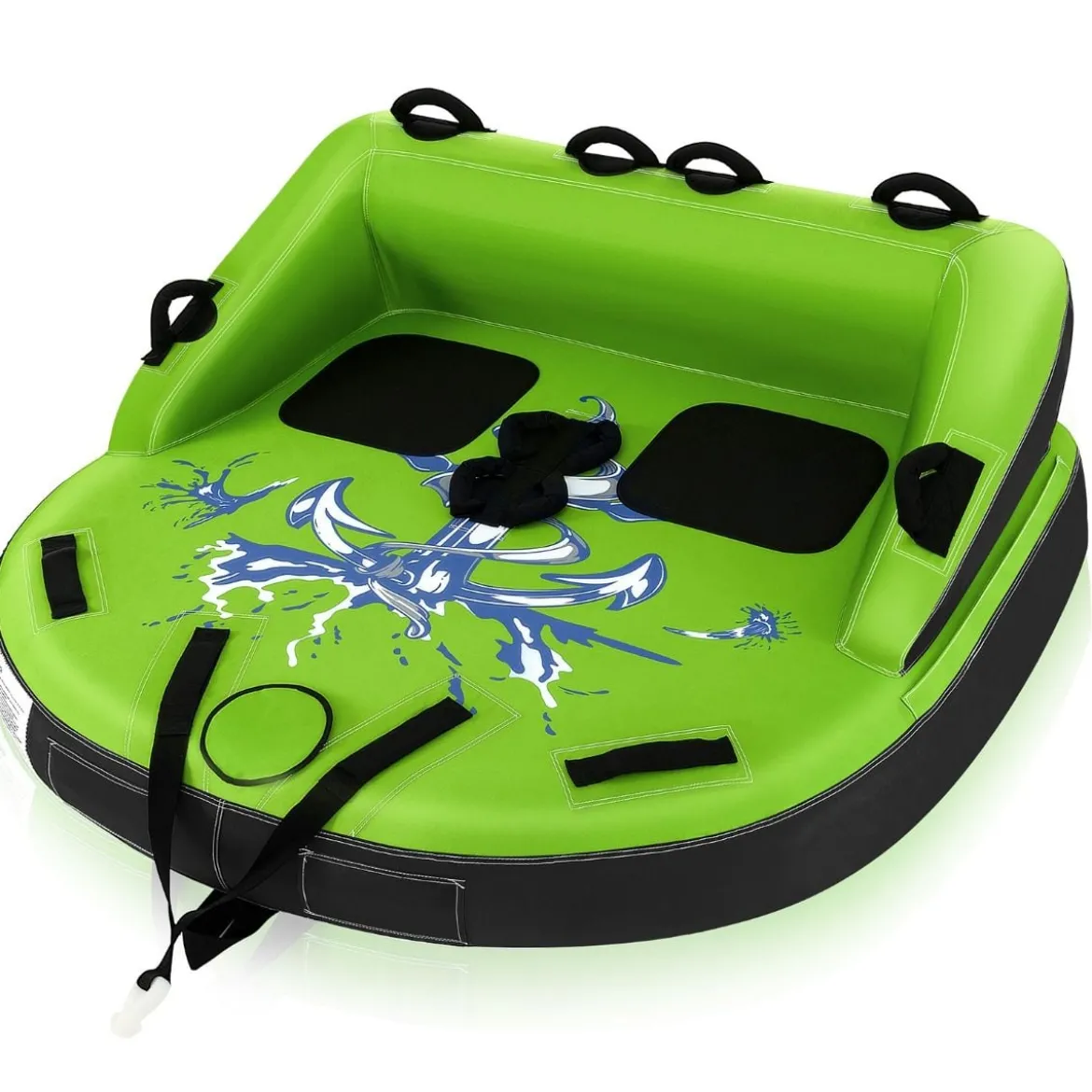 Wassersport-Surffahrzeuge Aufblasbare Wasserplattformen für 2 Personen 163 x 158 x 67 cm Grün