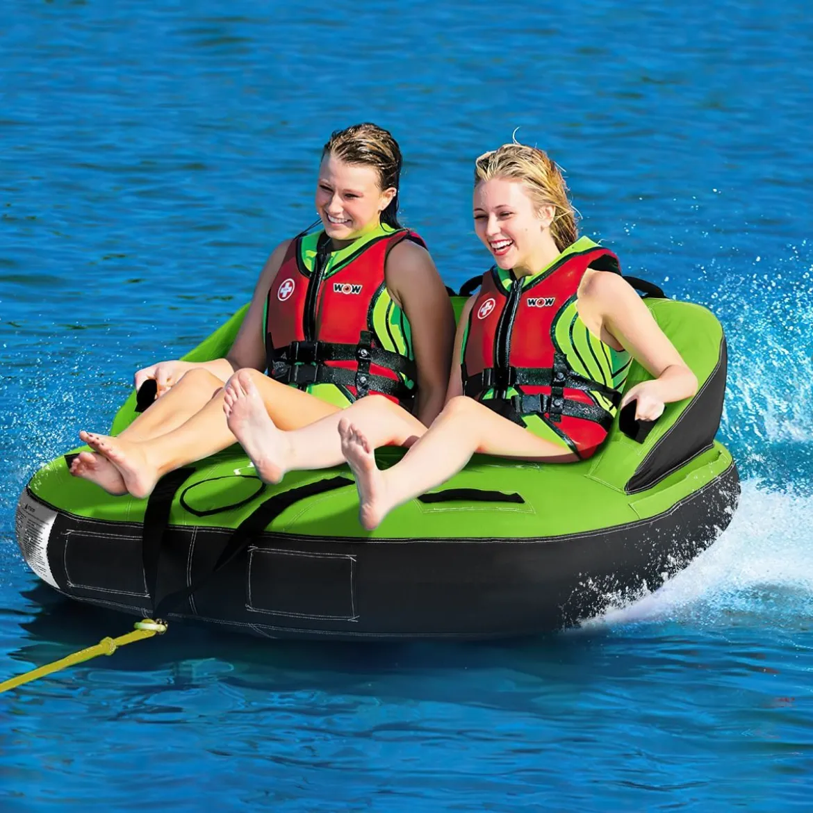 Wassersport-Surffahrzeuge Aufblasbare Wasserplattformen für 2 Personen 163 x 158 x 67 cm Grün
