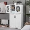 WC-Schrank fürs Badezimmer Wäscheschrank mit Türen 60 x 30 x 108 cm Weiß