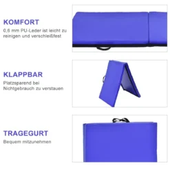 Weichbodenmatte Gymnastikmatte Yogamatte Klappmatte Turnmatte 180x60x4cm