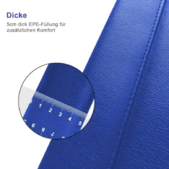 Weichbodenmatte Klappbar Turnmatte Gymnastikmatte Blau und Gelb 300 x 120 x 5 cm