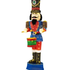 Weihnachten Nussknacker Figur groß beleuchtete Weihnachtsdeko XXL 185 cm