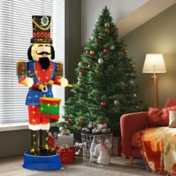 Weihnachten Nussknacker Figur groß beleuchtete Weihnachtsdeko XXL 185 cm