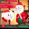 Weihnachtsaufblasbarer Weihnachtsmann aus dem Fenster mit LED-Lichtern 45 x 60 x 100 cm Rot