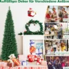 Weihnachtsbaum 210 cm Künstlicher Bleistift-Förmiger Weihnachtsbaum aus PVC Grün