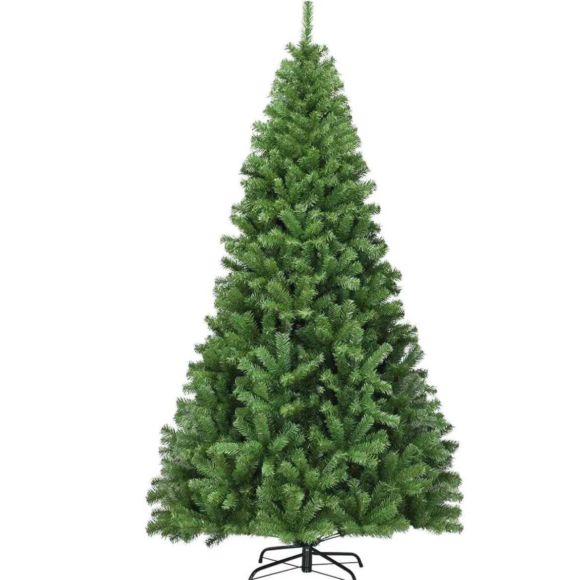 Weihnachtsbaum 225 cm Künstlicher Tannenbaum mit Klappsystem 1346 Spitzen PVC Grün