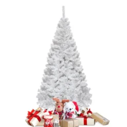 Weihnachtsbaum Künstlicher Tannenbaum Christbaum mit Metallständer 150-240 cm Weiß