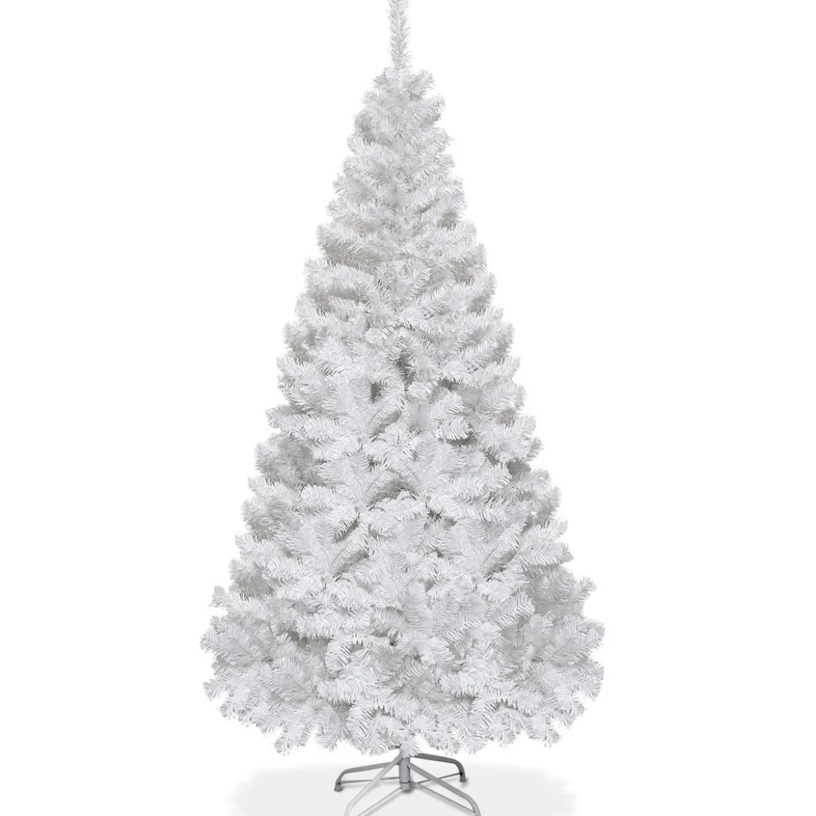Weihnachtsbaum Künstlicher Tannenbaum Christbaum mit Metallständer 150-240 cm Weiß