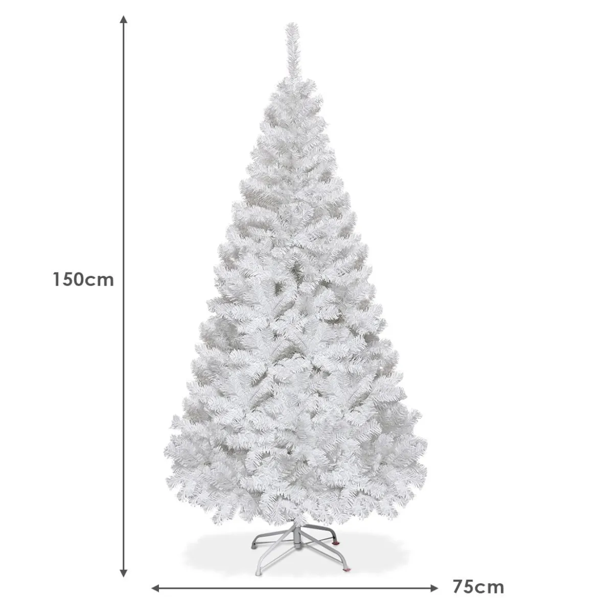 Weihnachtsbaum Künstlicher Tannenbaum Christbaum mit Metallständer 150-240 cm Weiß