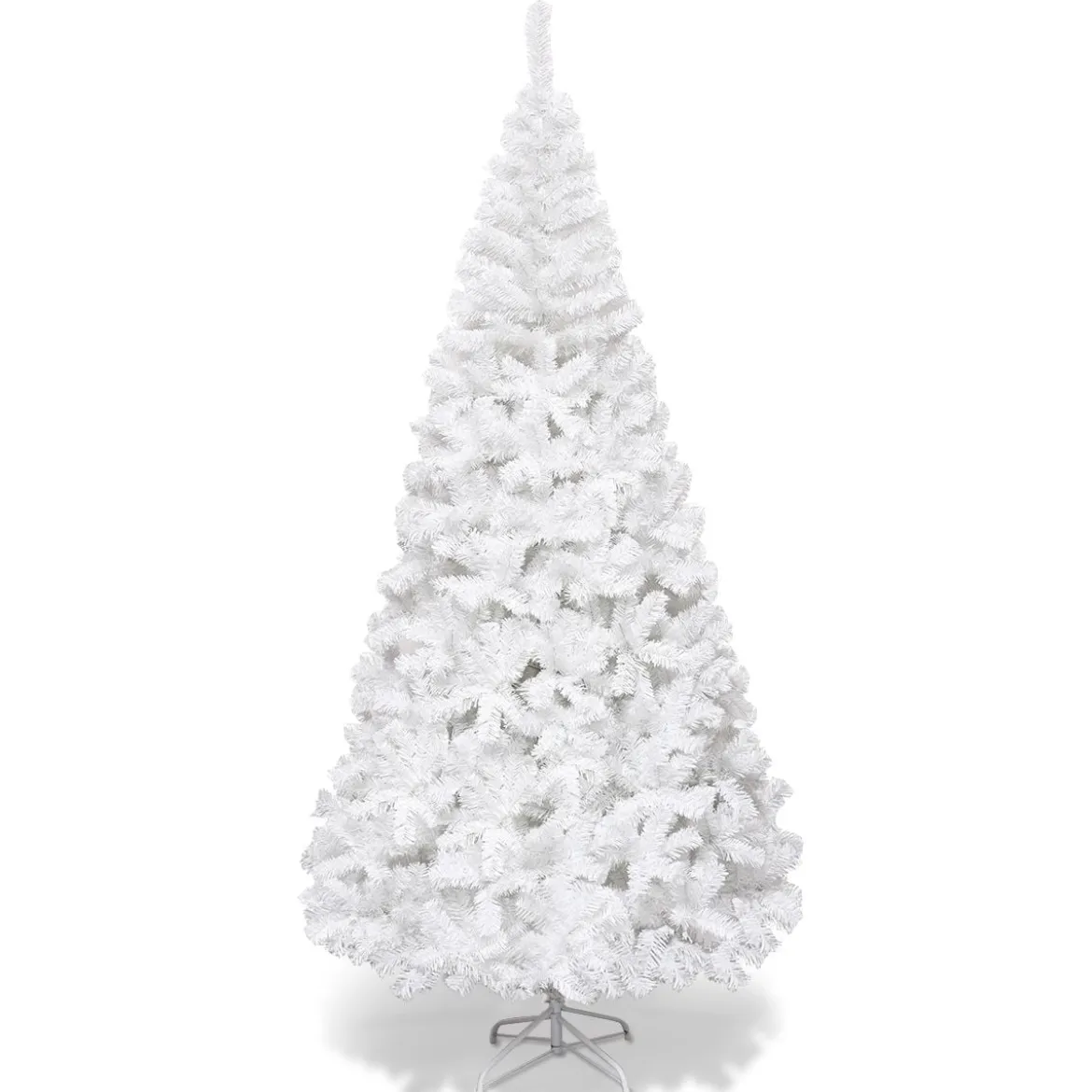 Weihnachtsbaum Künstlicher Tannenbaum Christbaum mit Metallständer 150-240 cm Weiß