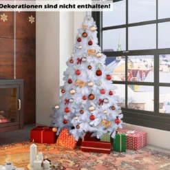 Weihnachtsbaum Künstlicher Tannenbaum Christbaum mit Metallständer 150-240 cm Weiß
