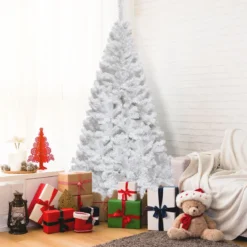 Weihnachtsbaum Künstlicher Tannenbaum Christbaum mit Metallständer 150-240 cm Weiß