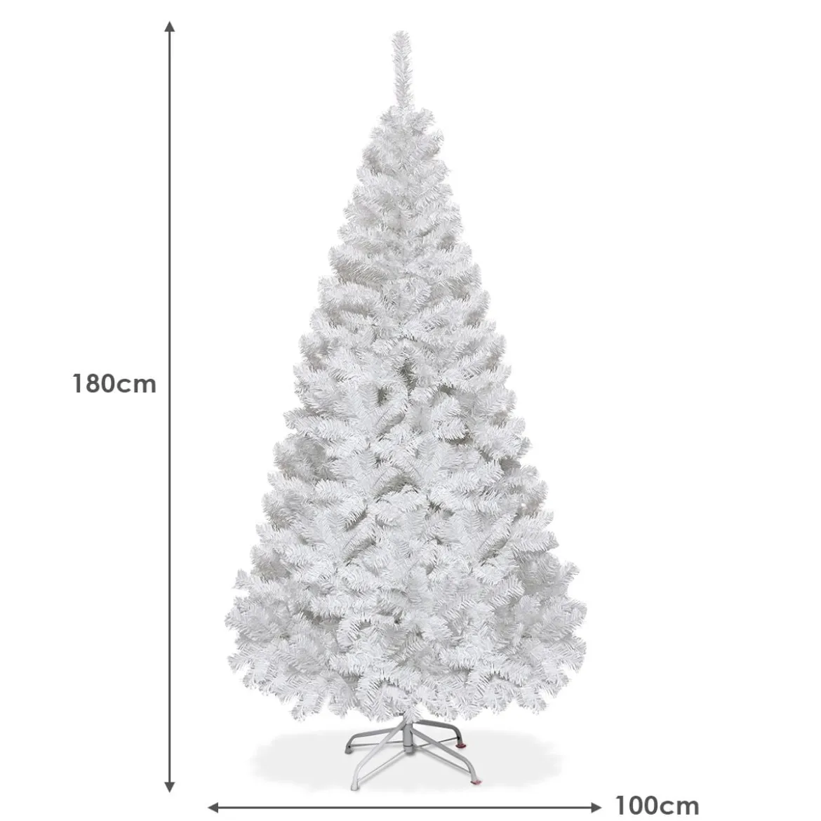 Weihnachtsbaum Künstlicher Tannenbaum Christbaum mit Metallständer 150-240 cm Weiß