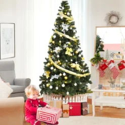 Weihnachtsbaum Künstlicher Tannenbaum Christbaum mit Metallständer 150-240 cm Grün