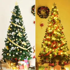 Weihnachtsbaum Künstlicher Tannenbaum Christbaum mit Metallständer 150-240 cm Grün