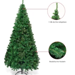 Weihnachtsbaum Künstlicher Tannenbaum Christbaum mit Metallständer 150-240 cm Grün